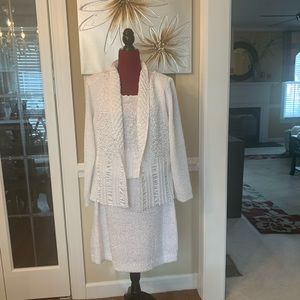 3 piece very white suit